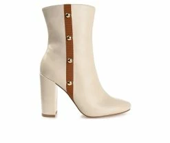 Buy π Women's Journee Collection Gaibriel Heeled Booties Beige π