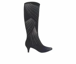 Outlet 👍 Women's Impo Namora Sparkle Knee High 🥾 Boots Black/Smoke 🎉