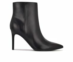 Wholesale 🌟 Women's Nine West Gurly Heeled Booties Black 👏