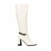 Flash Sale 🛒 Women's Torgeis Lauren Knee High Heeled 🥾 Boots Off White 😀