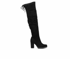 Cheap ✨ Women's New York And Company Adora Over The Knee 🥾 Boots Black 😉