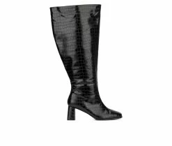 Best Sale 😍 Women's Fashion To Figure Milan XWC Knee High 🥾 Boots Black Wide ⌛