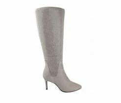 Best deal 🧨 Women's Jones NY Martin Heeled Knee High 🥾 Boots Grey 😀