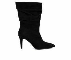 New π Women's Fashion To Figure Fiona WC Mid Calf π₯Ύ Boots Black Wide β