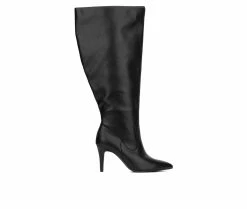 Wholesale 🥰 Women's Fashion To Figure Lisette XWC Knee High 🥾 Boots Black Wide 🔥