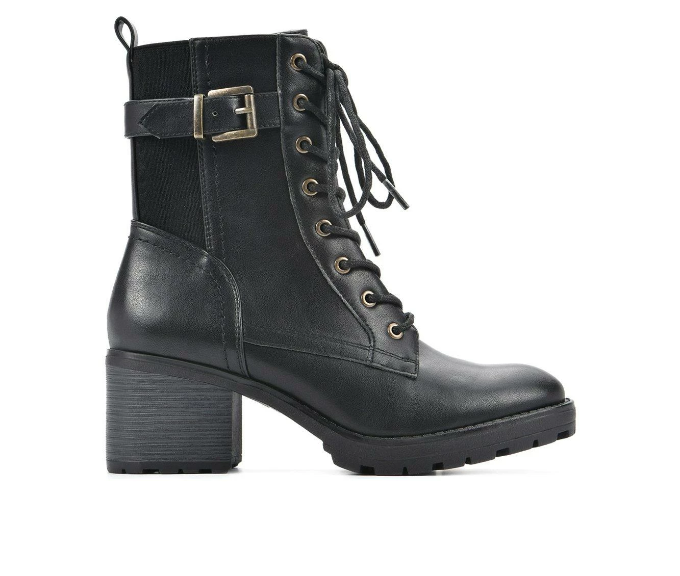 Wholesale ⌛ Women's White Mountain Bradley Lace Up Heeled Booties Black ⌛ 1 Wholesale ⌛ Women's White Mountain Bradley Lace Up Heeled Booties Black ⌛