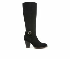Coupon 💯 Women's Dr. Scholls Knockout Knee-High Heeled Booties Black 🛒