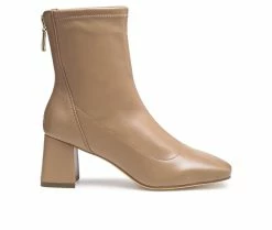 Budget 🛒 Women's London Rag Hera Heeled Booties Taupe 🤩