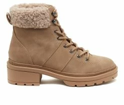 Flash Sale 💯 Women's Rocket 🐕 Dog Icy Heeled Lace Up 🥾 Boots Taupe 😉