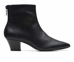 Discount ✨ Women's Clarks Teresa Boot Booties Black Leather ⌛