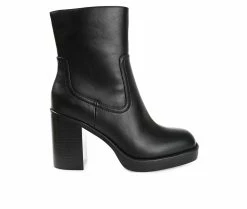 Best reviews of 🤩 Women's Journee Collection Brittany Block Heel Booties Black 🥰