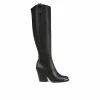 Best Pirce 🛒 Women's Franco Sarto Glenice 2 Wide Calf Knee High Heeled Western 🥾 Boots Black 🎉