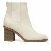 Best Pirce 👍 Women's Dr. Scholls Ride Away Heeled Chelsea Booties White Cap ⭐