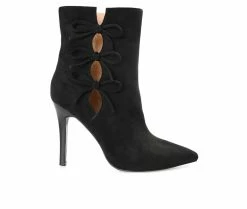 Best Sale 👏 Women's Journee Collection Deandre Stiletto Booties Black 🧨