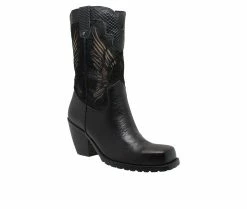 Outlet 🎁 Women's RideTecs 11" Laser Eagle Western 🥾 Boots Black 🤩 -Journee shop 2 1082