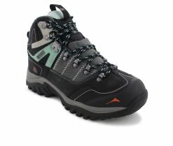 Discount 👏 Women's Pacific Mountain Ascend Mid Hiking 🥾 Boots Grey/ Mint ⭐ -Journee shop 2 1117