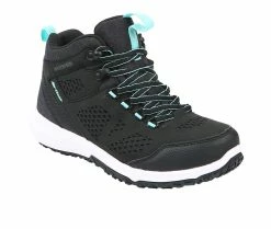 Promo 🔔 Women's Northside Benton Mid Waterproof Hiking 🥾 Boots Black/Aqua 🧨 -Journee shop 2 1118