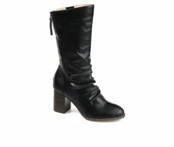 New 😀 Women's Journee Collection Sequoia Mid 🥾 Boots Black 😀 -Journee shop 2 114