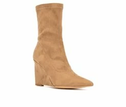 Best reviews of 😀 Women's New York And Company Odette Wedge Booties Nude ❤️ -Journee shop 2 123
