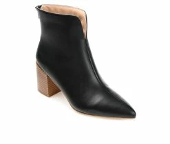 Promo 🔔 Women's Journee Collection Kayden Block Heel Booties Black ⌛ -Journee shop 2 124