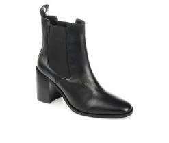 Flash Sale ⭐ Women's Journee Signature Rowann Heeled Chelsea Booties Black ⭐ -Journee shop 2 125