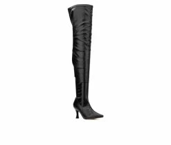 Cheapest ✨ Women's Gabrielle Union Tall Celia Boot Over The Knee 🥾 Boots Black 🧨 -Journee shop 2 129
