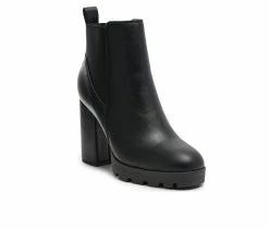 Cheapest ⭐ Women's London Rag Bolt Block Heel Chelsea Booties Black 👏 -Journee shop 2 130