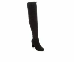 Best Pirce 😀 Women's Delicious Snivy Over-The-Knee 🥾 Boots Black ❤️ -Journee shop 2 14