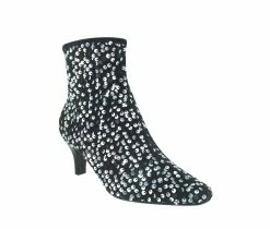 Best Sale 🔥 Women's Impo Naja Sequin Heeled Booties Black/Silver 😉 -Journee shop 2 148