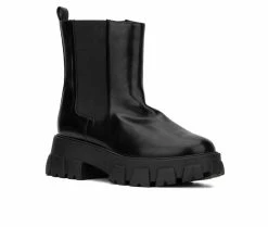 Best Sale 😉 Women's Fashion To Figure Josie Chelsea Booties Black Wide ⌛ -Journee shop 2 152