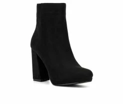 Deals ❤️ Women's New York And Company Fran Heeled Booties Black 🛒 -Journee shop 2 157