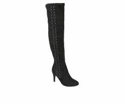 Top 10 👍 Women's Journee Collection Abie Wide Calf Knee High 🥾 Boots Black ⌛ -Journee shop 2 213