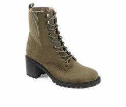 Hot Sale ⭐ Women's Journee Collection Kassia Combat Booties Green 👍 -Journee shop 2 217