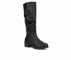Best Sale ❤️ Women's Olivia Miller Amber Knee High 🥾 Boots Black 🎁 -Journee shop 2 218