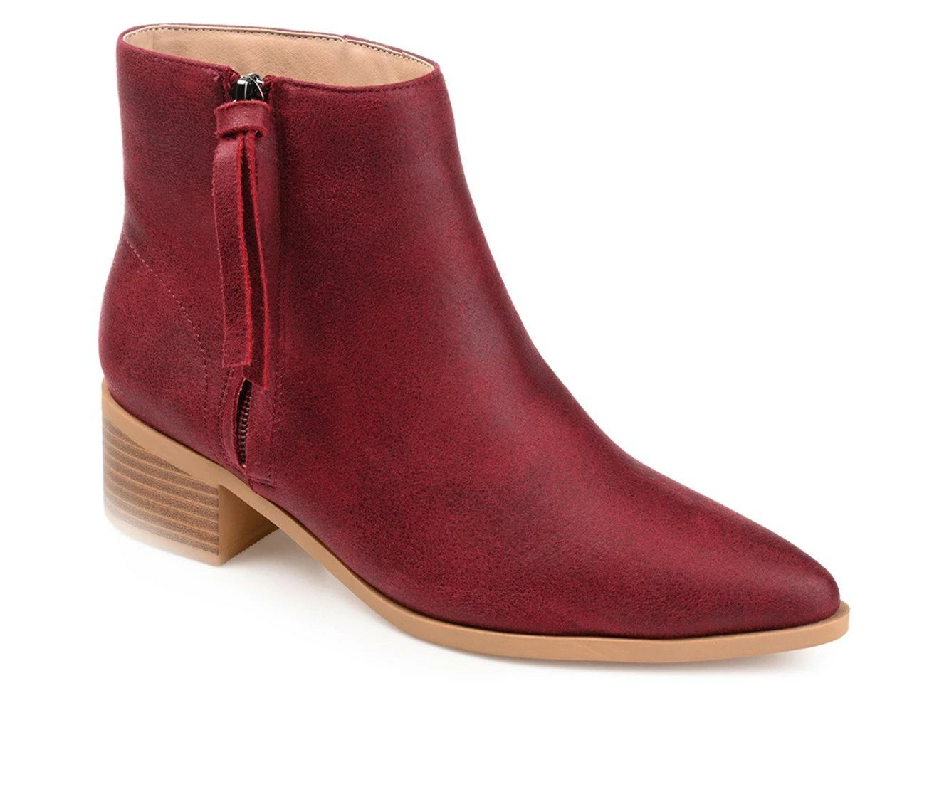 Hot Sale βοΈ Women's Journee Collection Sadiya Booties Wine π 3 Hot Sale βοΈ Women's Journee Collection Sadiya Booties Wine π - Image 3