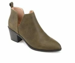 Outlet 💯 Women's Journee Collection Lola Side Slit Booties Green 😍 -Journee shop 2 246