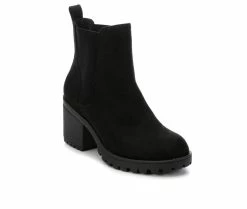 Hot Sale 💯 Women's Unr8ed Zinon Heeled Chelsea 🥾 Boots Black 🔔 -Journee shop 2