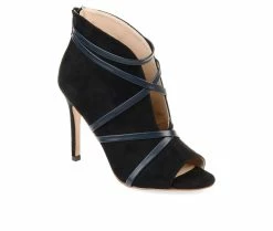 Best deal 👍 Women's Journee Collection Samara Stiletto Peep Toe Booties Black 😍 -Journee shop 2 249