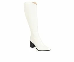 Top 10 🤩 Women's Journee Signature Laila Heeled Knee High 🥾 Boots Off White 🧨 -Journee shop 2 274