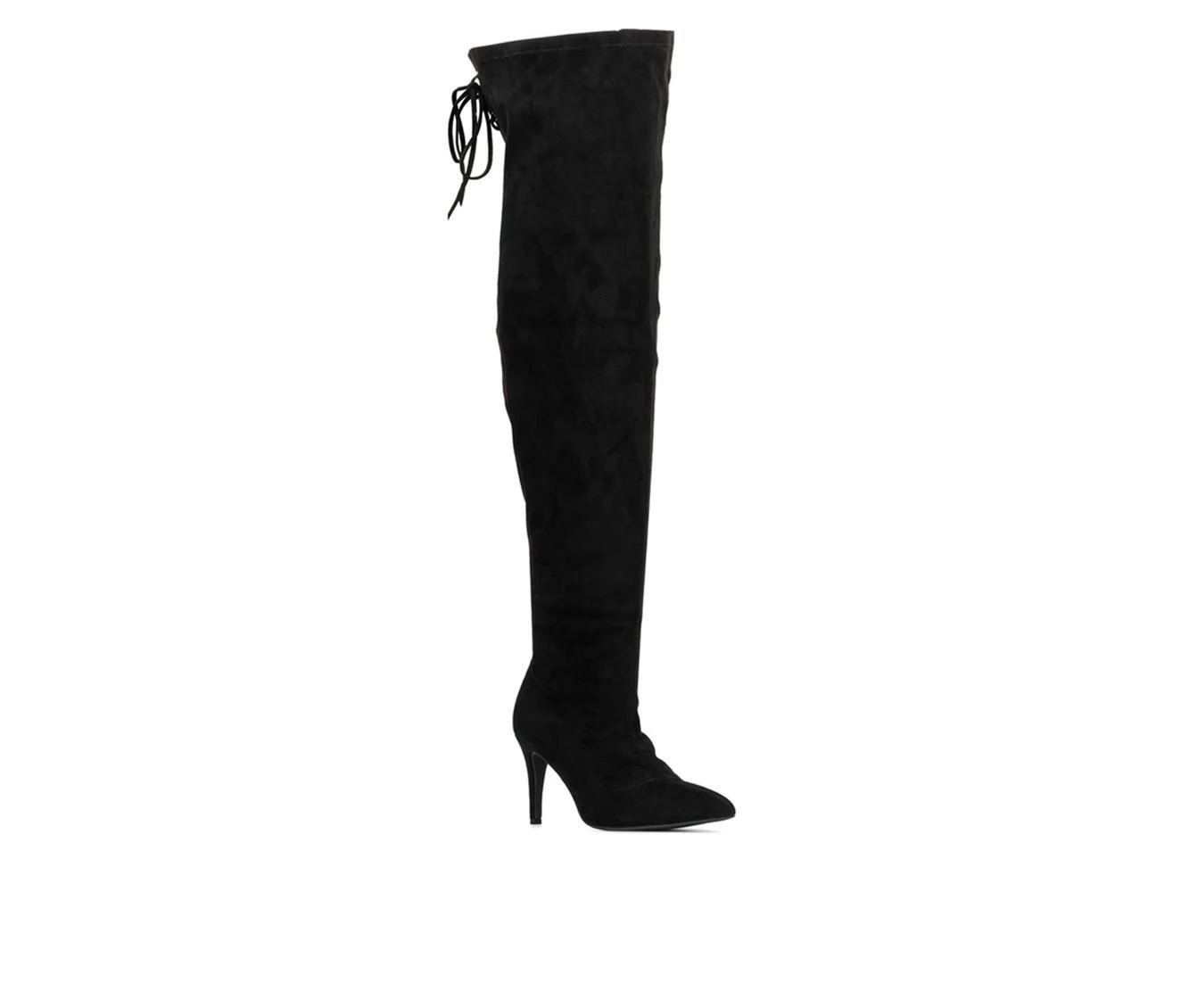 Budget π₯° Women's Fashion To Figure Larissa XWC Over The Knee Heeled π₯Ύ Boots Black Wide 𧨠3 Budget π₯° Women's Fashion To Figure Larissa XWC Over The Knee Heeled π₯Ύ Boots Black Wide 𧨠- Image 3