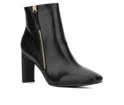 Buy 👏 Women's New York And Company Una Heeled Booties Black ⌛ -Journee shop 2 309