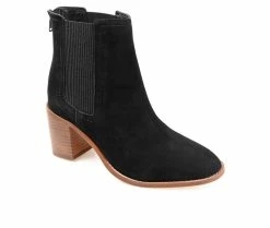 Promo ✨ Women's Journee Signature Tazlyn Heeled Chelsea Booties Black 👏 -Journee shop 2 321
