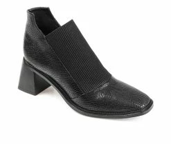 Hot Sale ✨ Women's Journee Signature Stylla Low Ankle Booties Black 🧨 -Journee shop 2 322