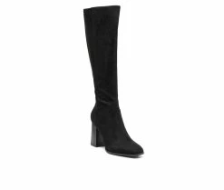 Best Sale 💯 Women's London Rag Zilly Knee High Heeled 🥾 Boots Black 🔥 -Journee shop 2 330