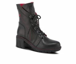 Discount 💯 Women's SPRING STEP Yoku Heeled Booties Black Multi 😍 -Journee shop 2 334