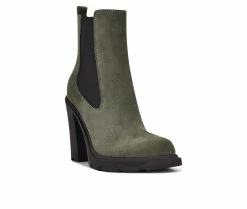 Wholesale ✔️ Women's Nine West Ream Heeled Booties Dark Green ⌛ -Journee shop 2 337