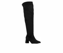 Wholesale ✨ Women's Fashion To Figure Natalia XWC Over The Knee High 🥾 Boots Black Wide 🛒 -Journee shop 2 36