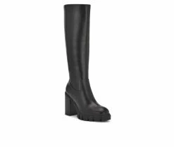 Cheap 🔥 Women's Nine West Kani Knee High Heeled 🥾 Boots Black 😍 -Journee shop 2 389