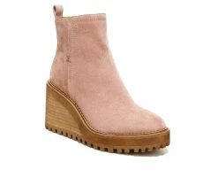Best Sale 🎁 Women's Zodiac Julie Wedge Ankle Booties Nougat Pink 🛒 -Journee shop 2 399