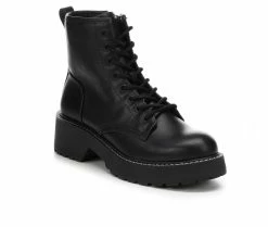 Deals 🔔 Women's Madden Girl Carra Lace-Up 🥾 Boots Black 🛒 -Journee shop 2 40